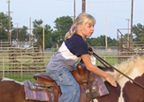 Lauren Burlin riding Cherokee
